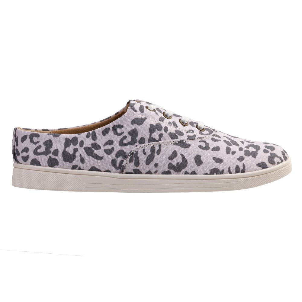 WACO Shoe Company Khloe Kick Canvas Snow Leopard Print - Sz 8.5 D Wide - NIB